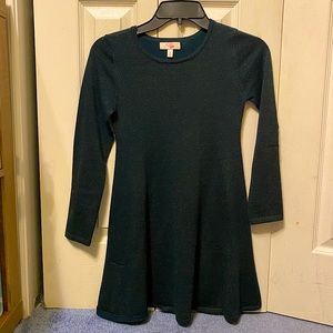 Deep greens shiny dress